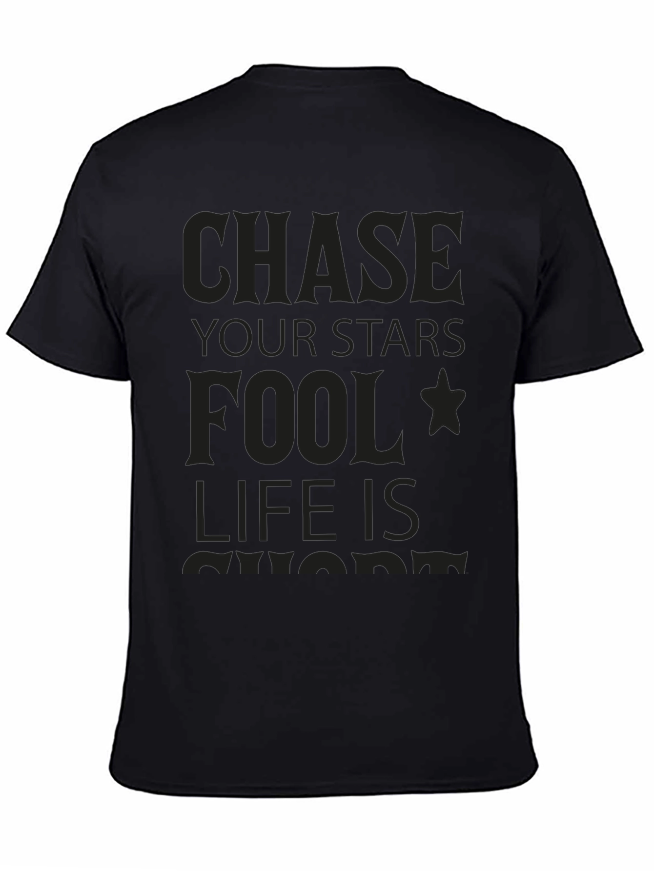 Chase Your Stars Graphic Tee - Black T-Shirt