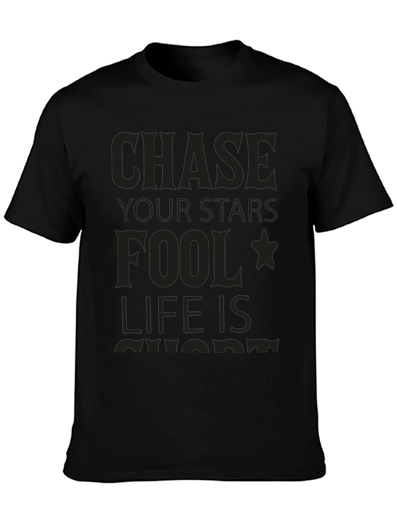 Chase Your Stars Graphic Tee - Black T-Shirt