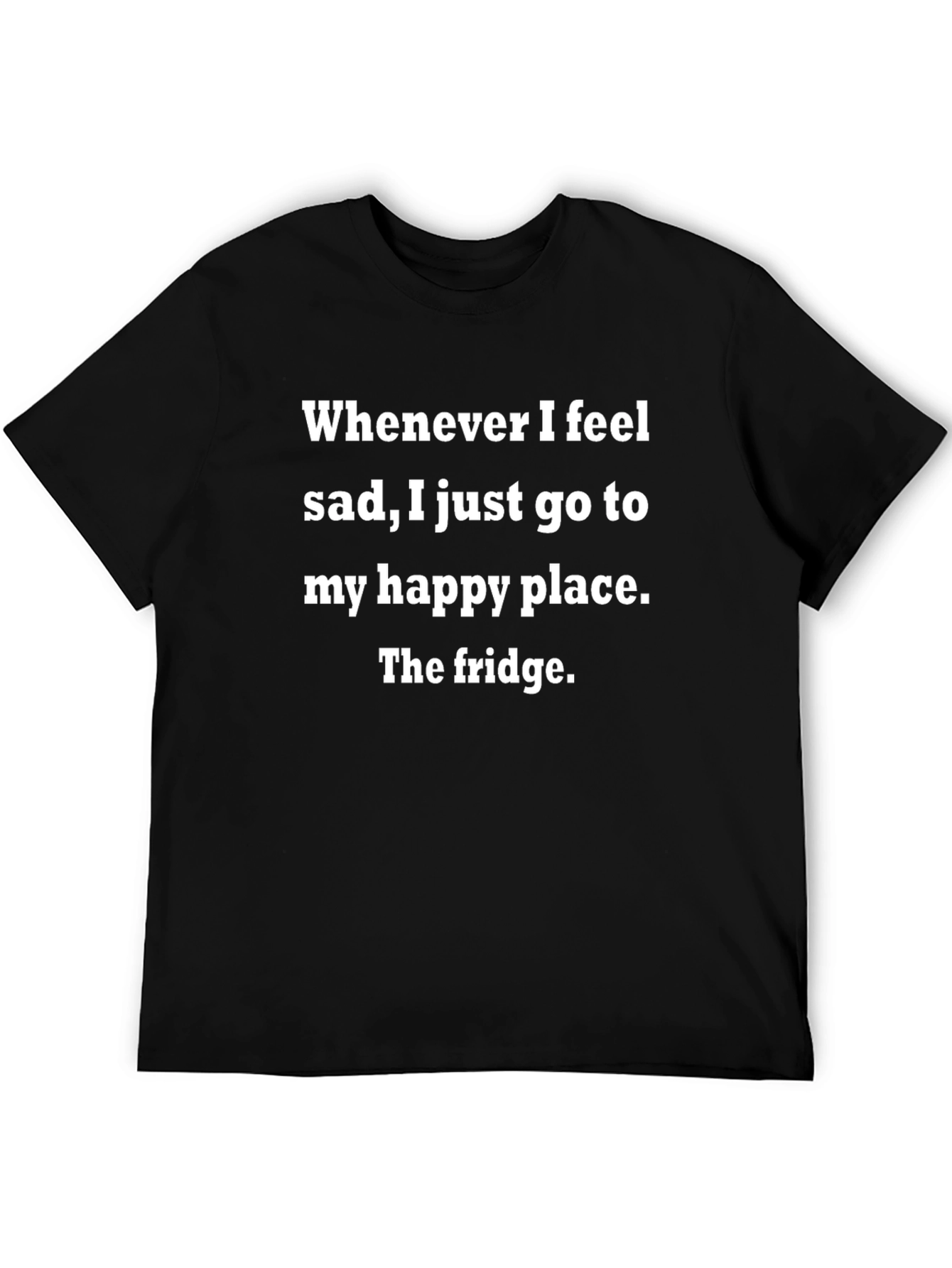 Funny Happy Place Black Graphic Tee