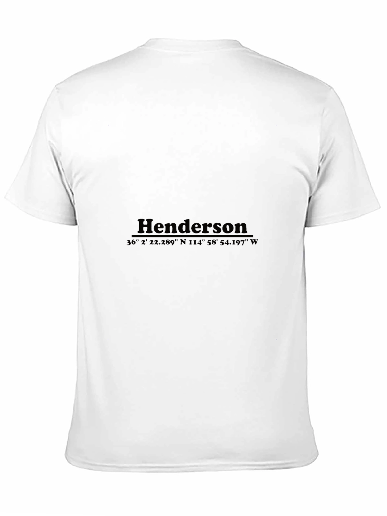 Henderson City Coordinates Graphic Black T-Shirt