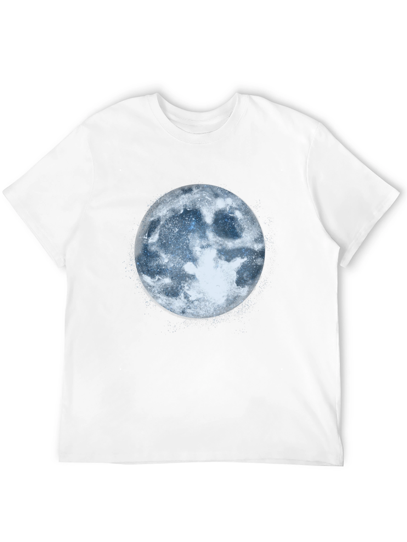 Mens Black T-Shirt with Moon Graphic