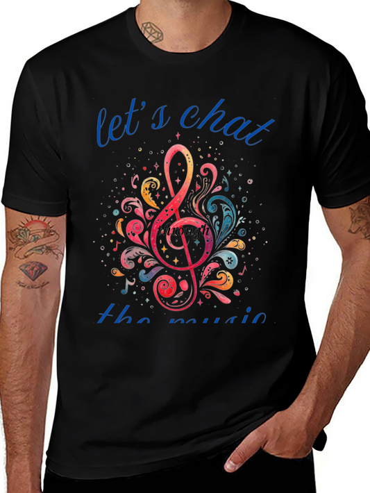 Colorful Musical T-Shirt - Lets Chat the Music