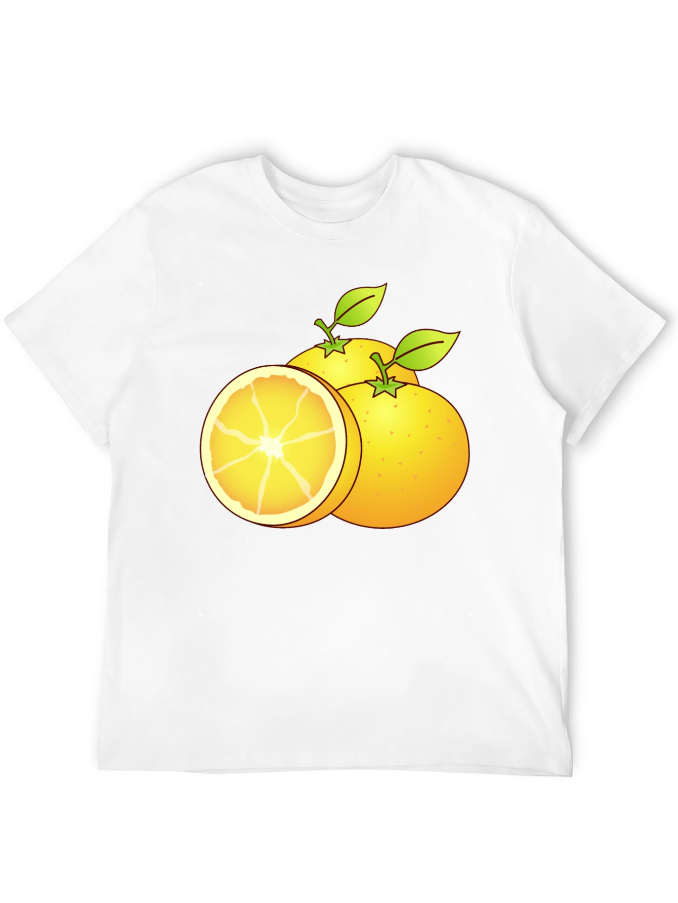 Citrus Fruit Graphic T-Shirt - Black Cotton Tee