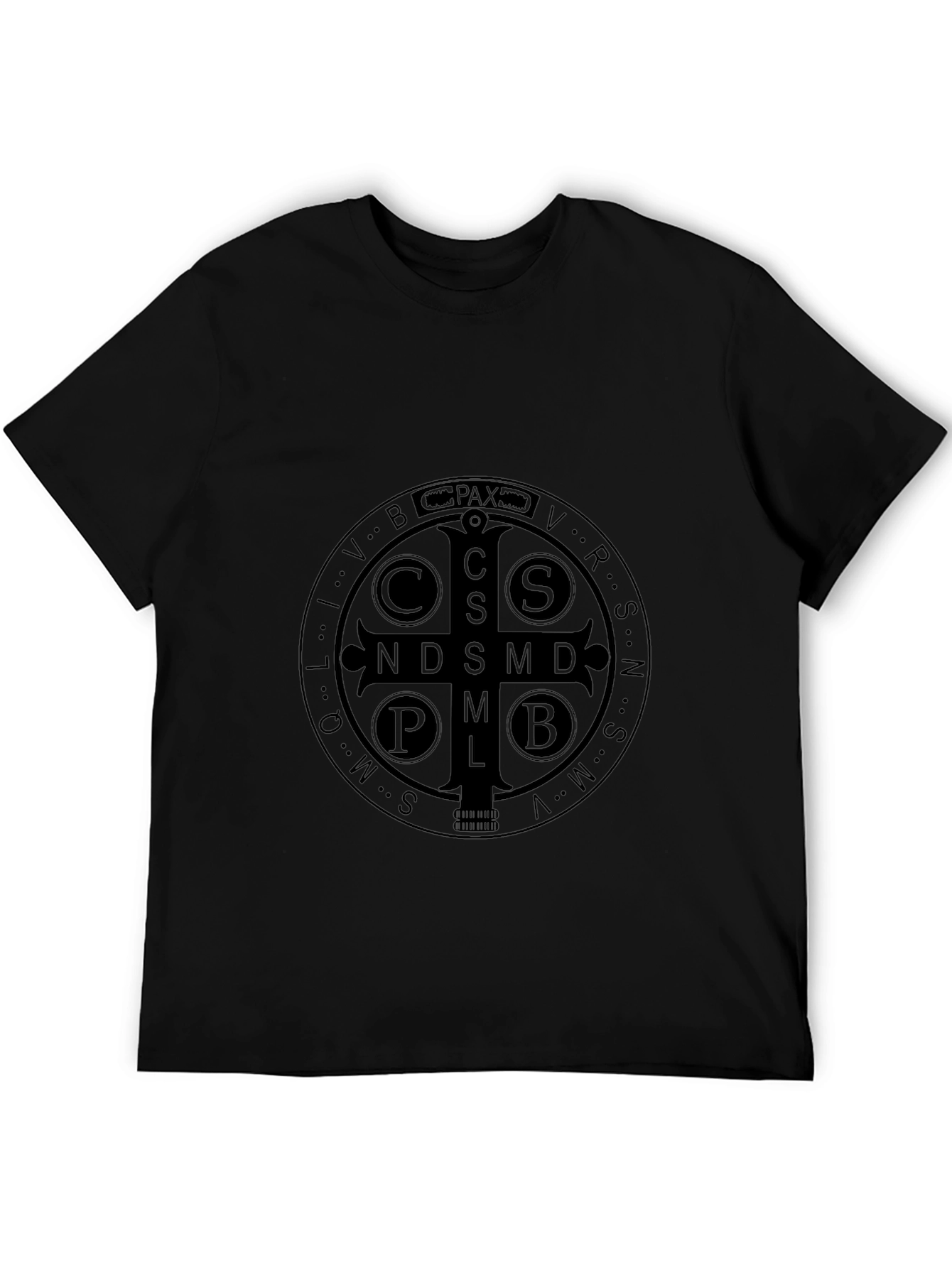 Benedictine Cross T-Shirt - Black