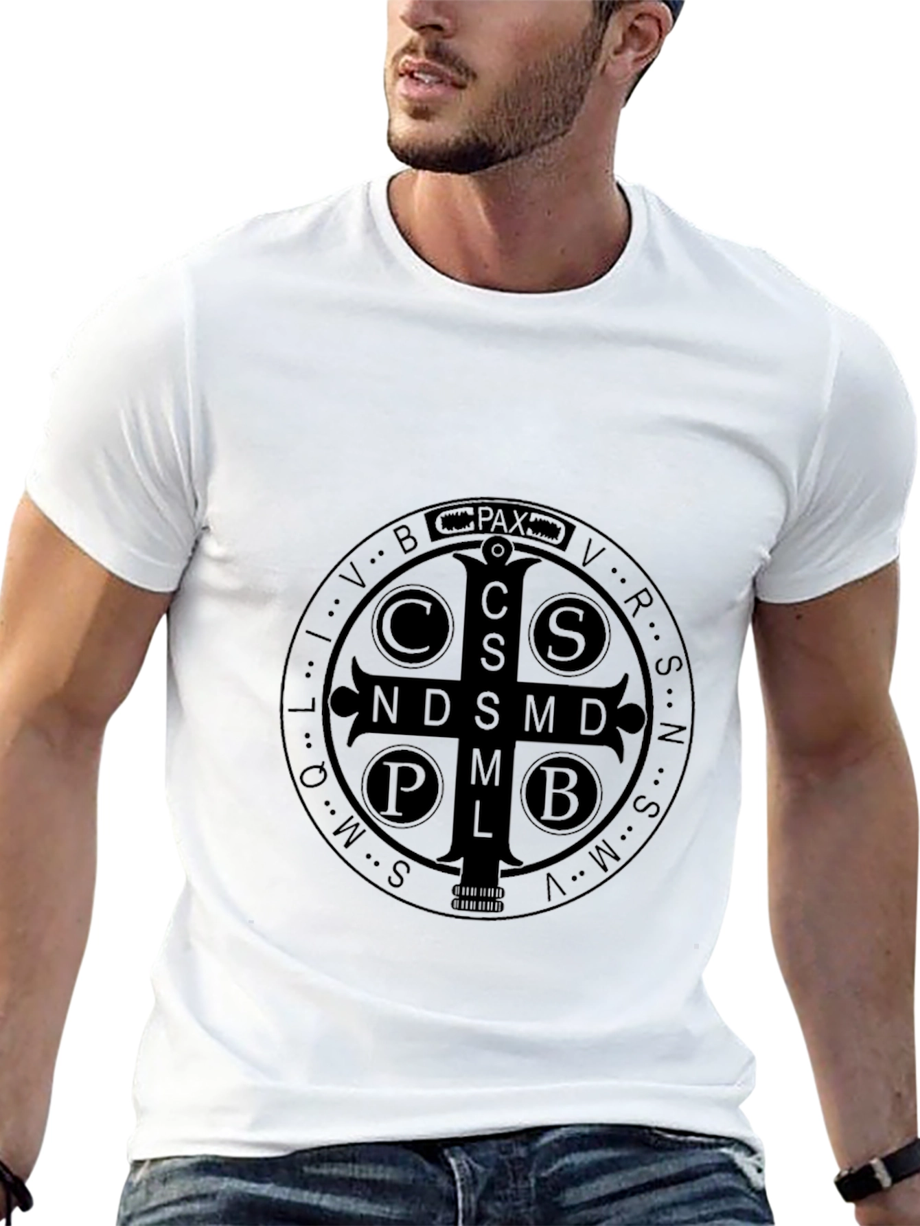 Benedictine Cross T-Shirt - Black