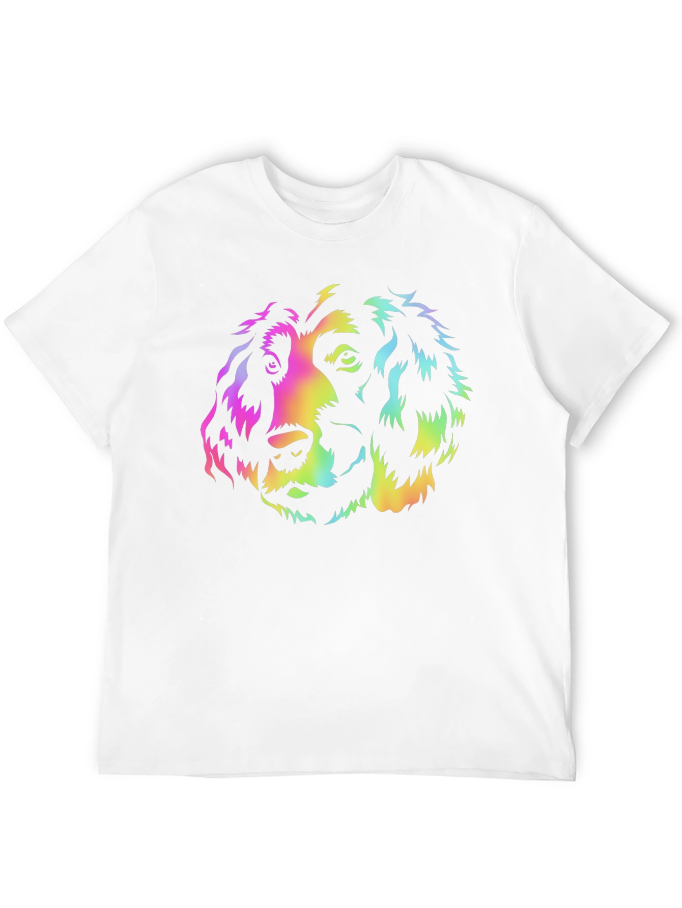 Rainbow Dog Graphic Black T-Shirt