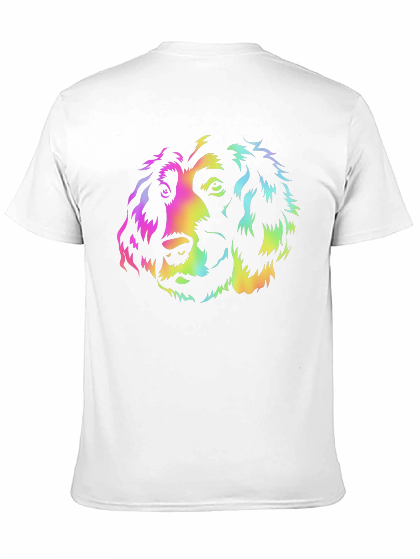 Rainbow Dog Graphic Black T-Shirt