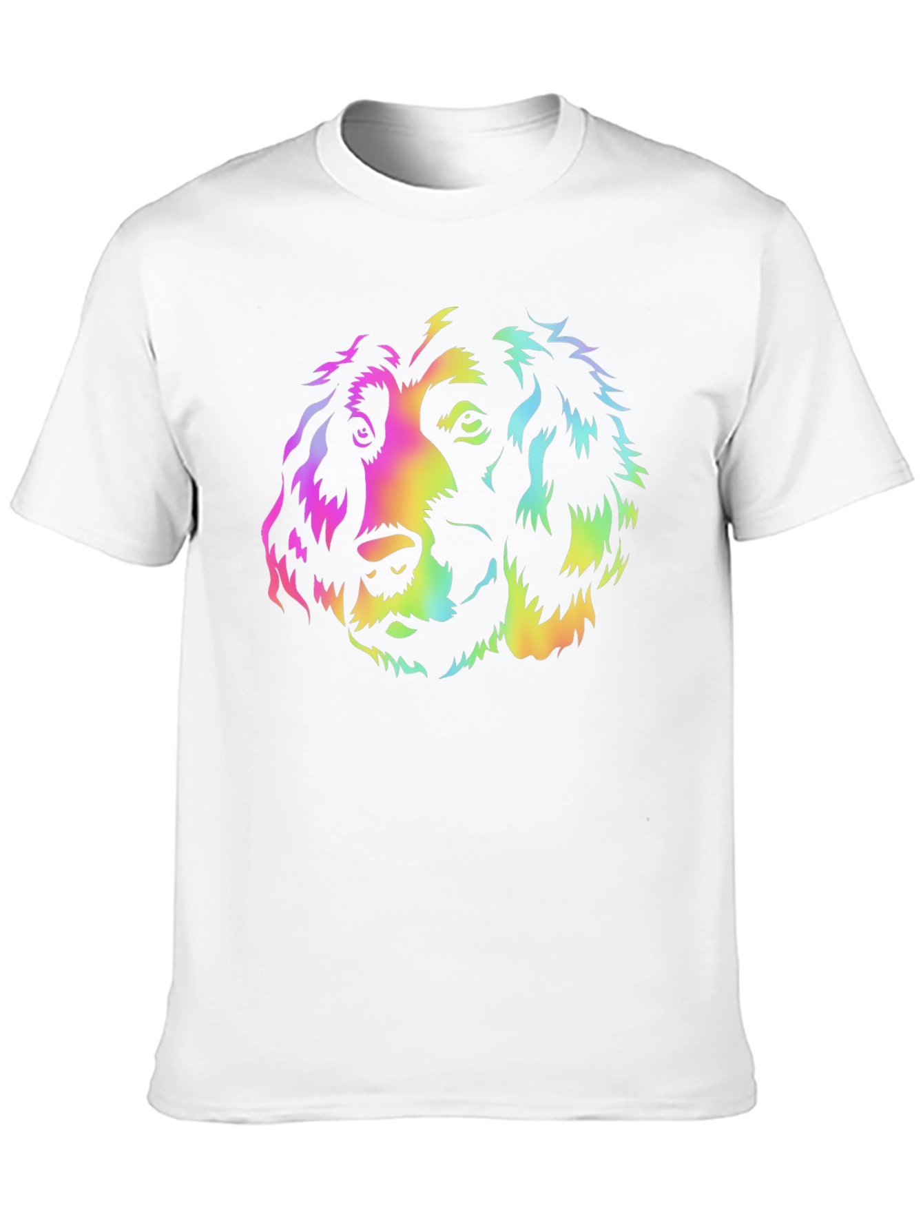 Rainbow Dog Graphic Black T-Shirt