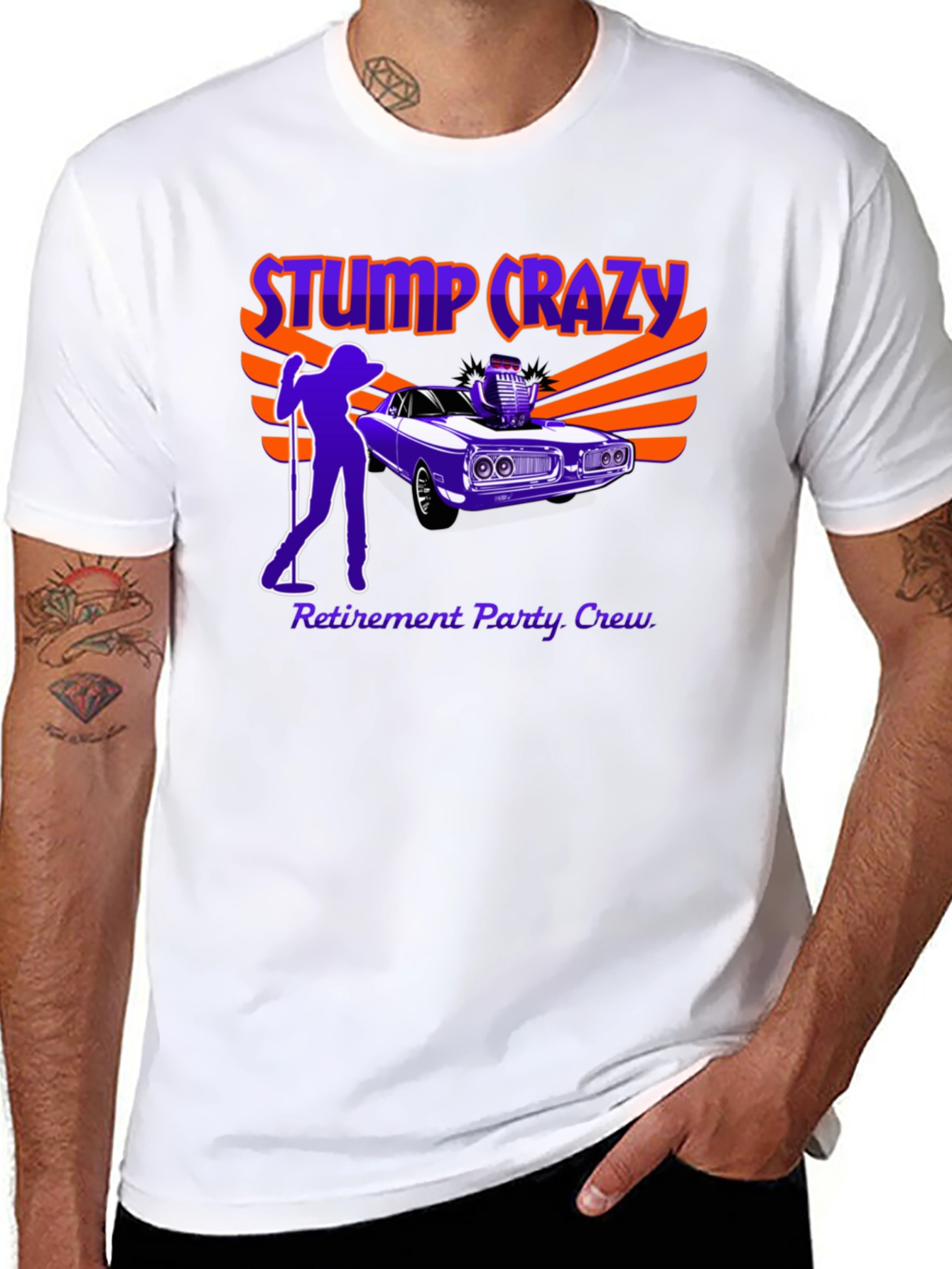 Stump Crazy Retirement Party Crew T-Shirt