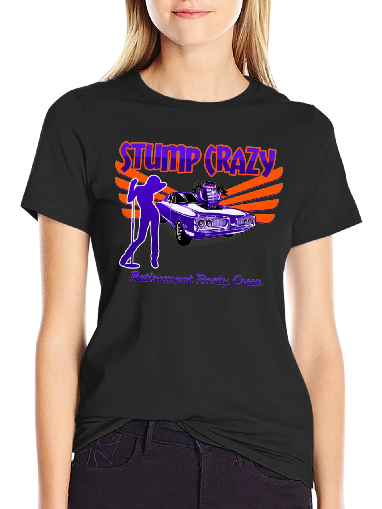 Stump Crazy Retirement Party Crew T-Shirt