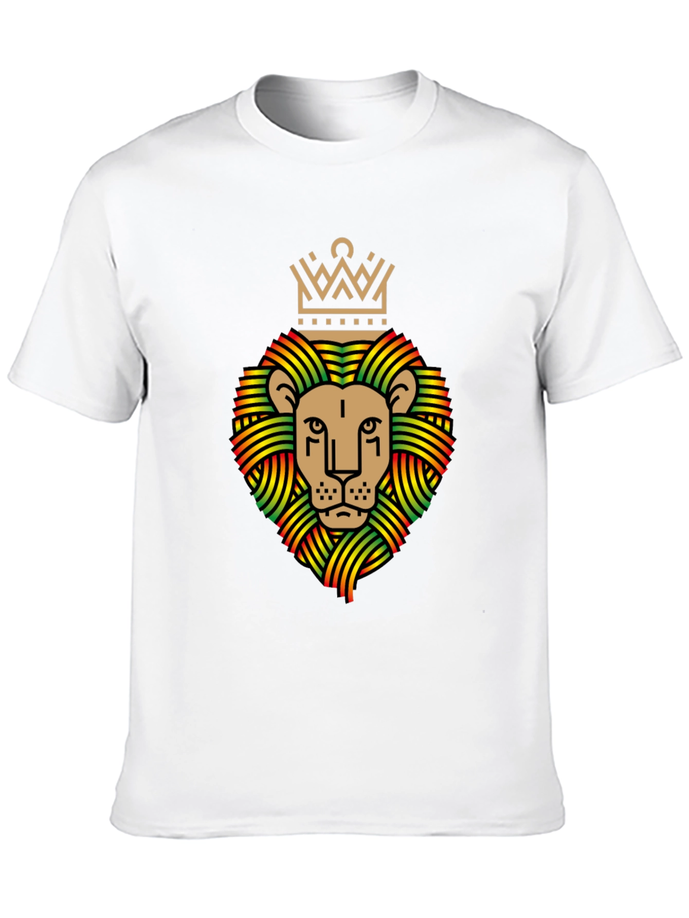 Rasta Lion Crown Graphic T-Shirt