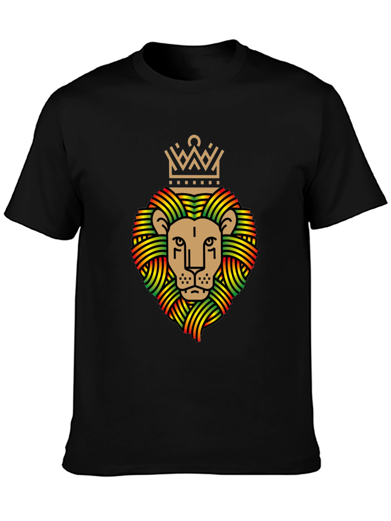 Rasta Lion Crown Graphic T-Shirt