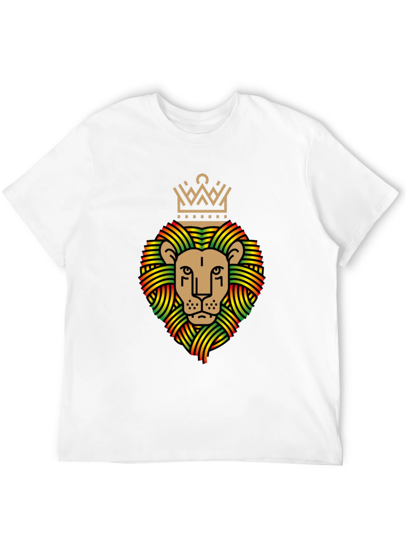 Rasta Lion Crown Graphic T-Shirt