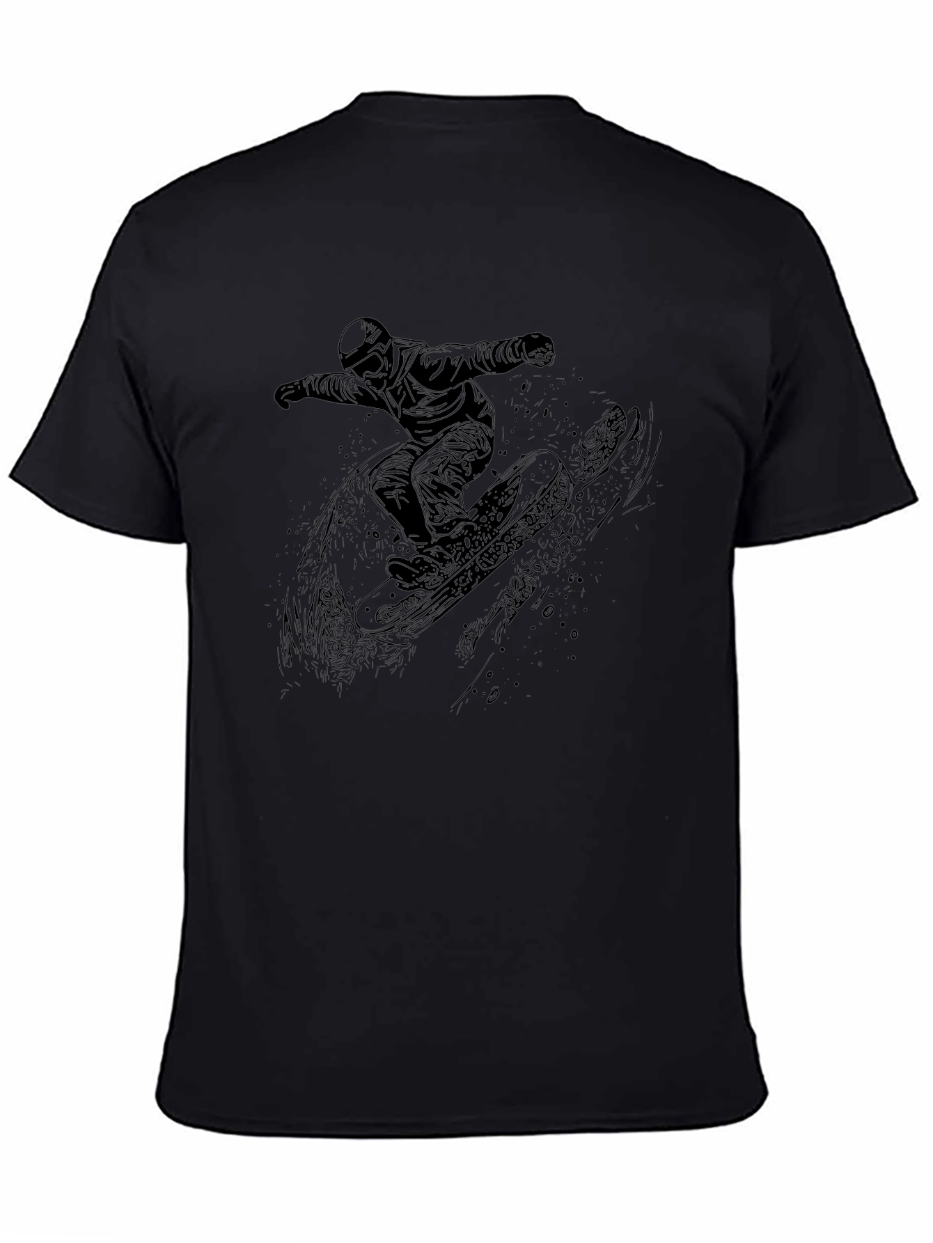 Black Snowboarder Graphic Tee - Ride in Style