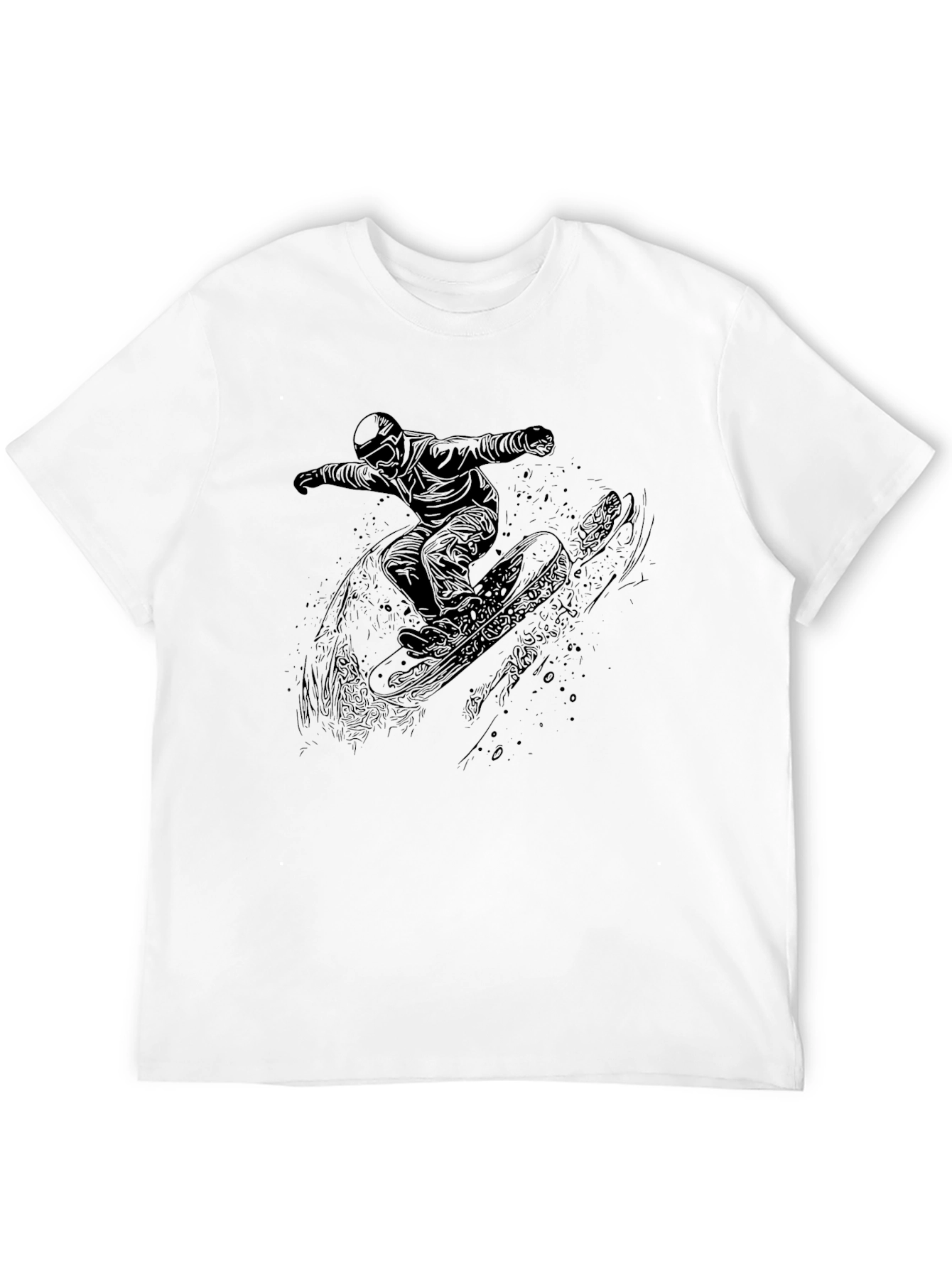 Black Snowboarder Graphic Tee - Ride in Style