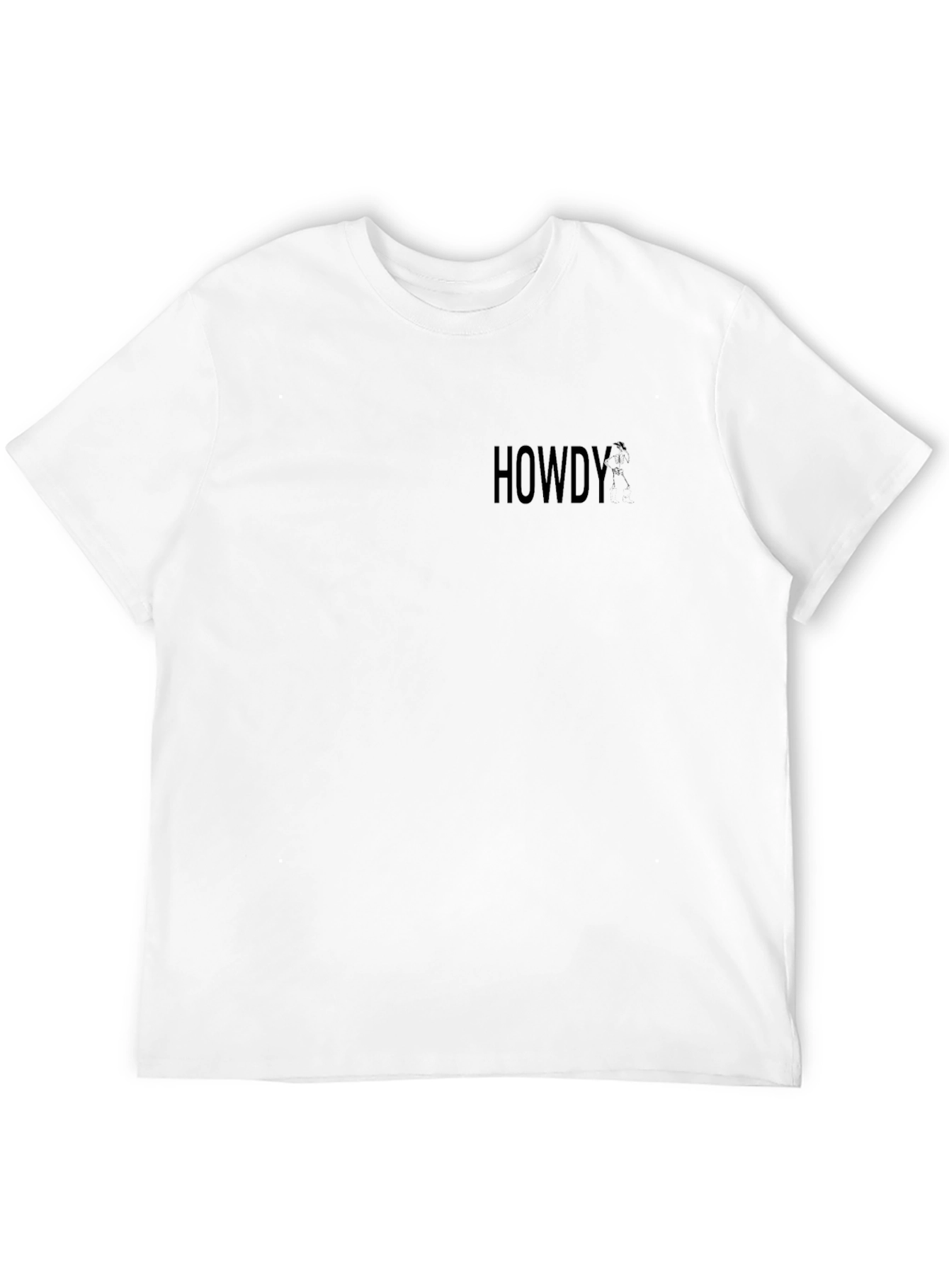 Mens Black Howdy Crew Neck T-Shirt
