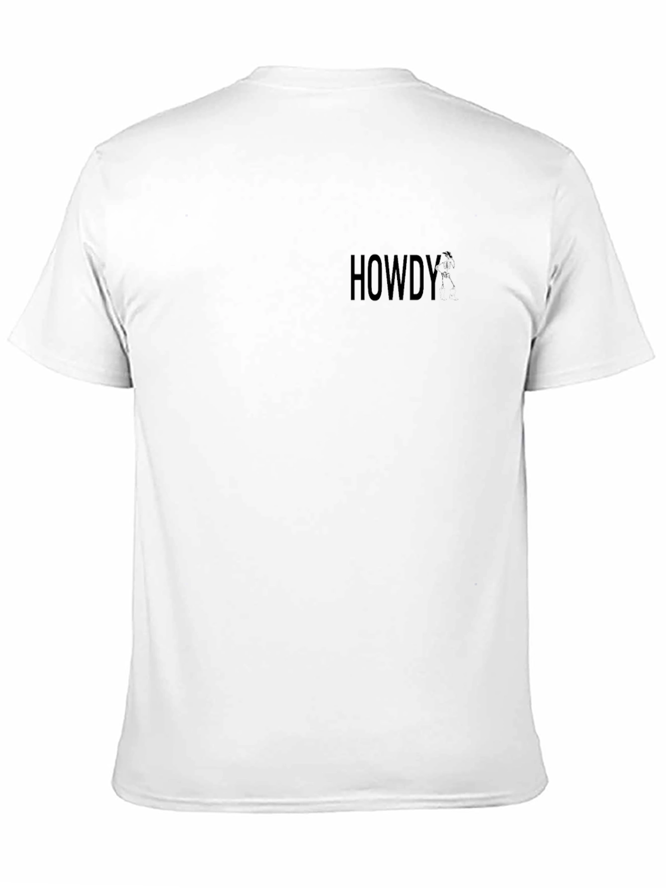 Mens Black Howdy Crew Neck T-Shirt
