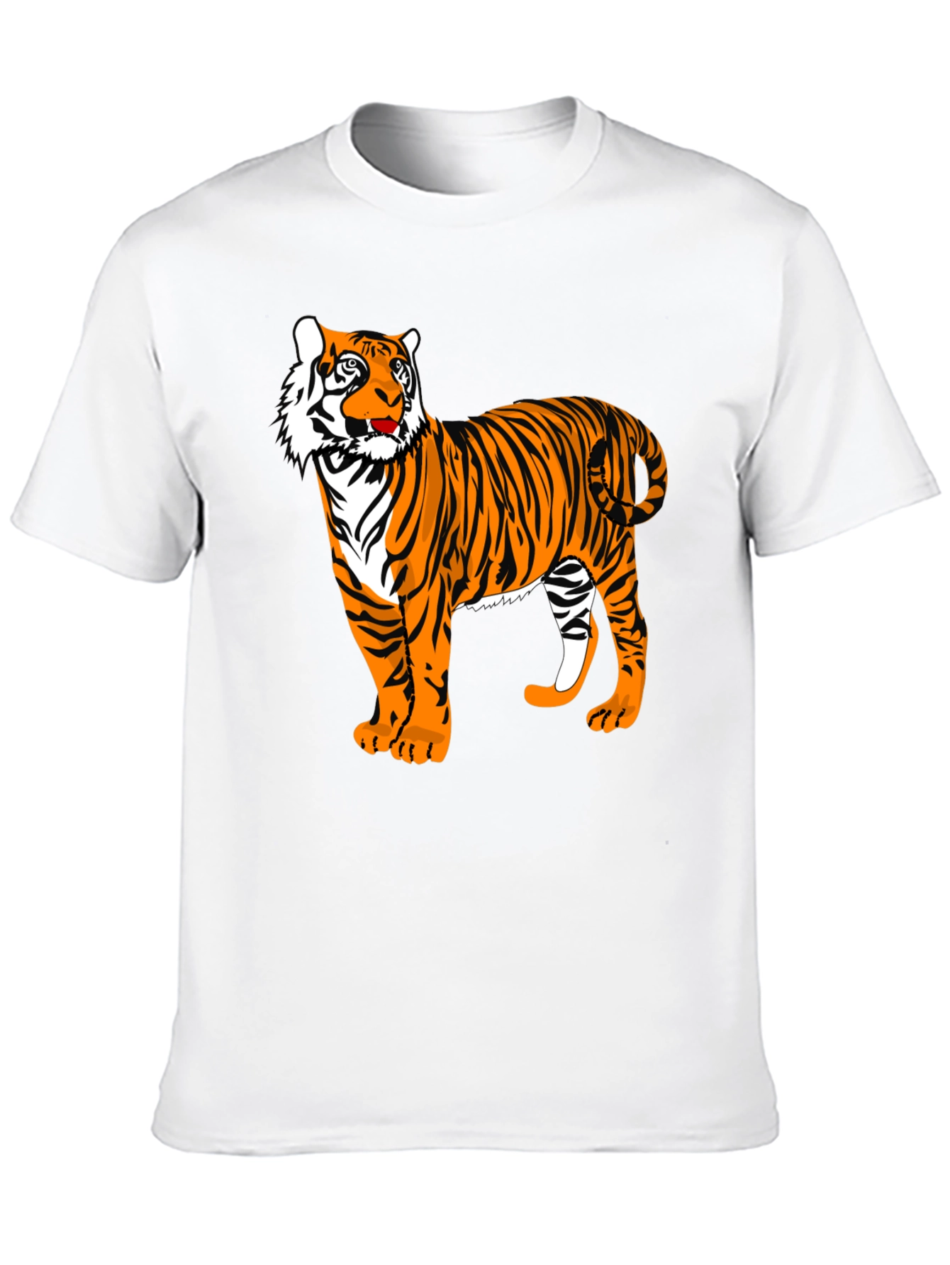 Tiger Graphic Tee - Bold Black Animal Print Shirt