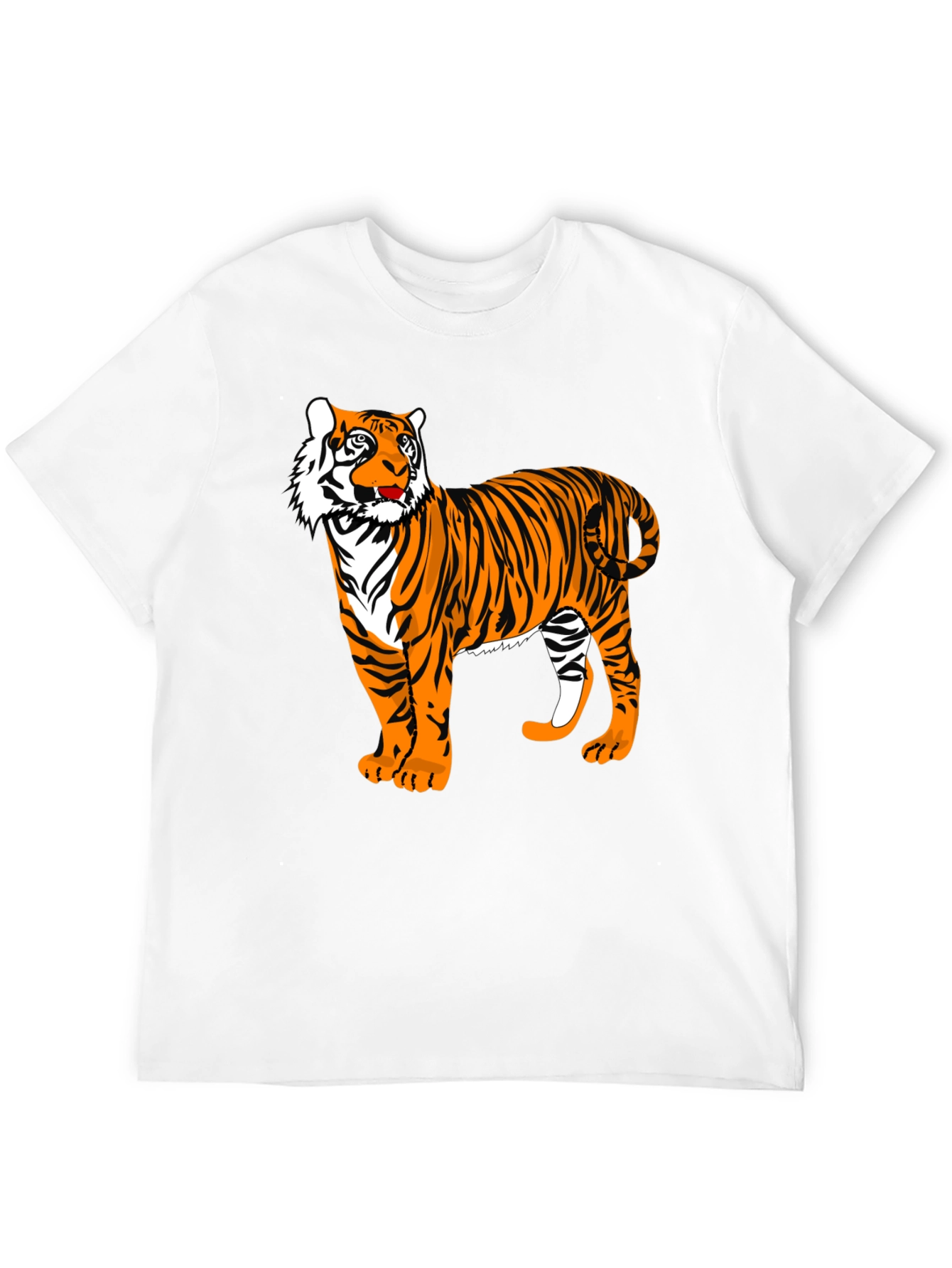 Tiger Graphic Tee - Bold Black Animal Print Shirt