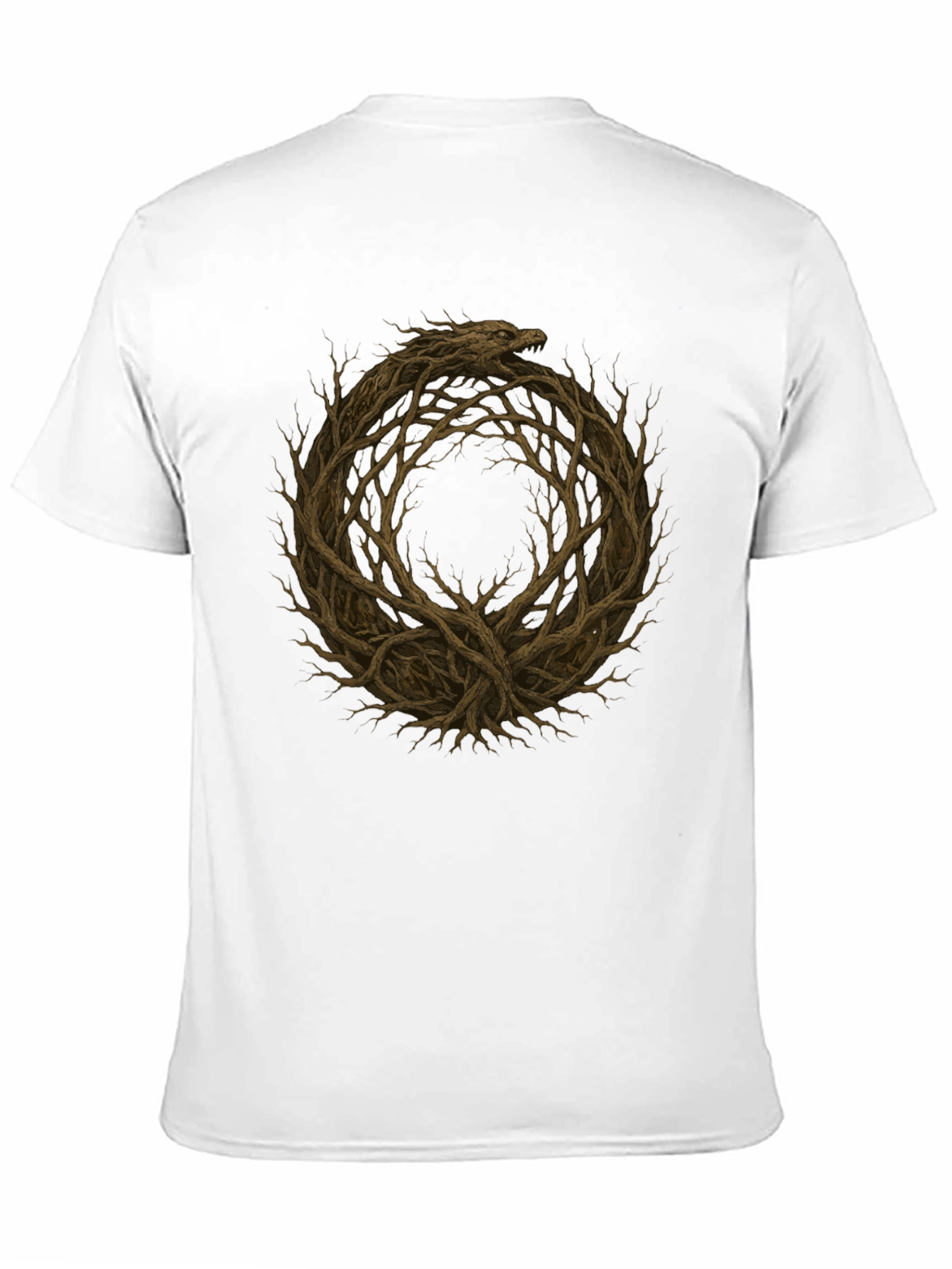 Ouroboros Tree Branch T-Shirt - Black