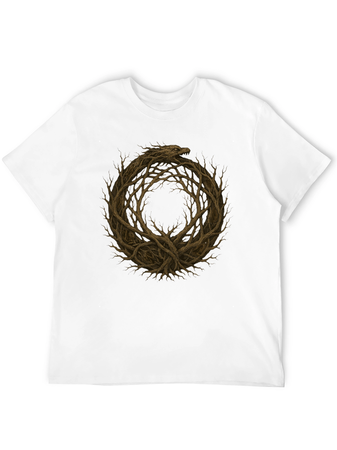 Ouroboros Tree Branch T-Shirt - Black
