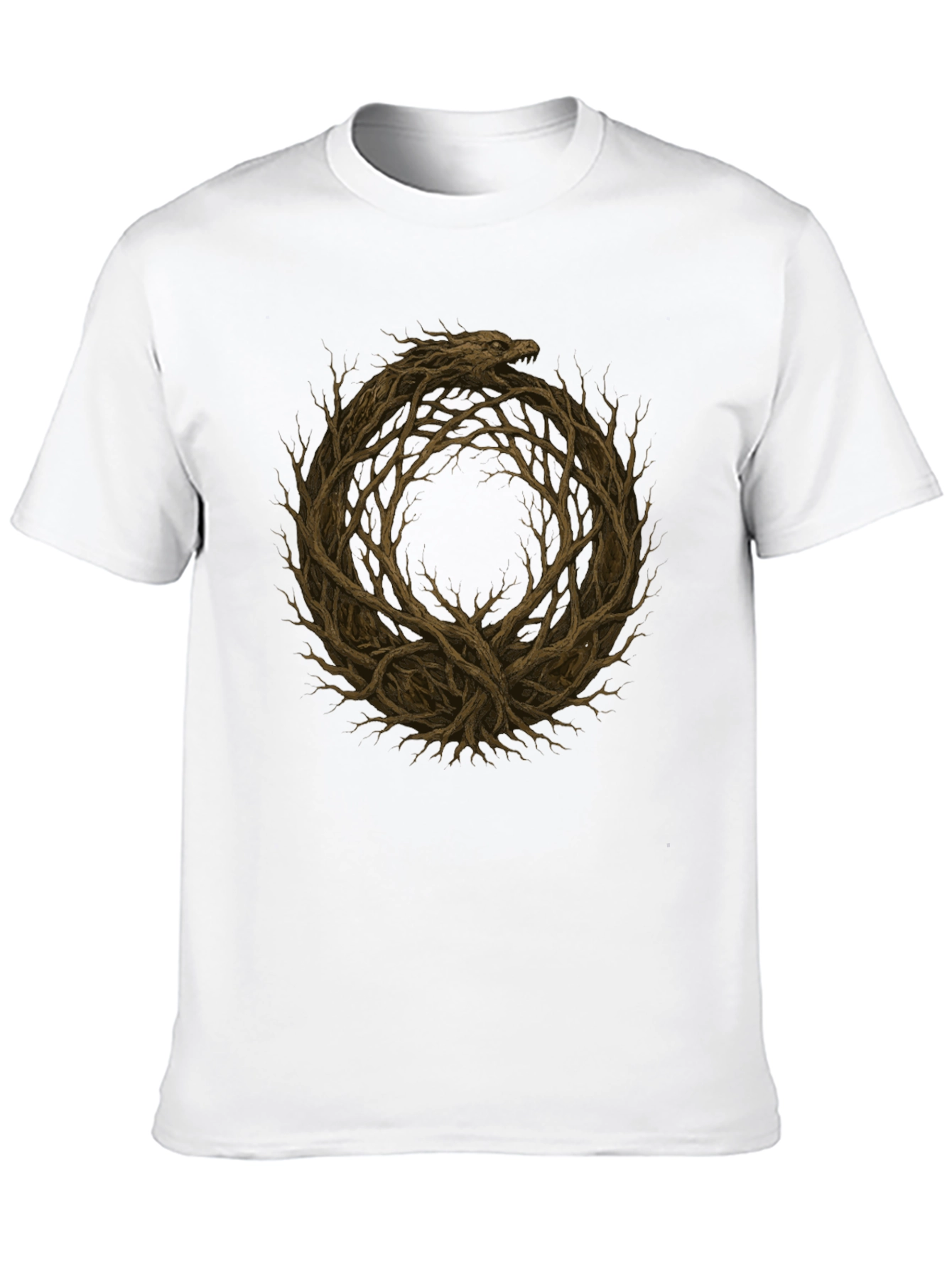Ouroboros Tree Branch T-Shirt - Black