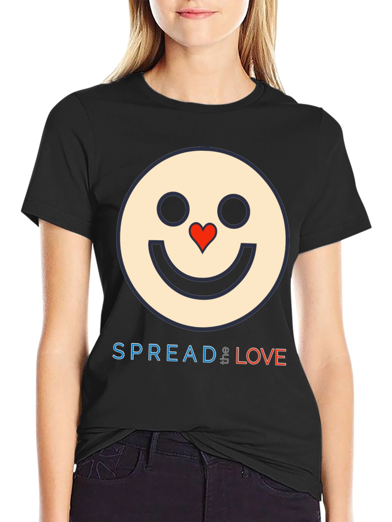 Spread Love Graphic T-Shirt - Black