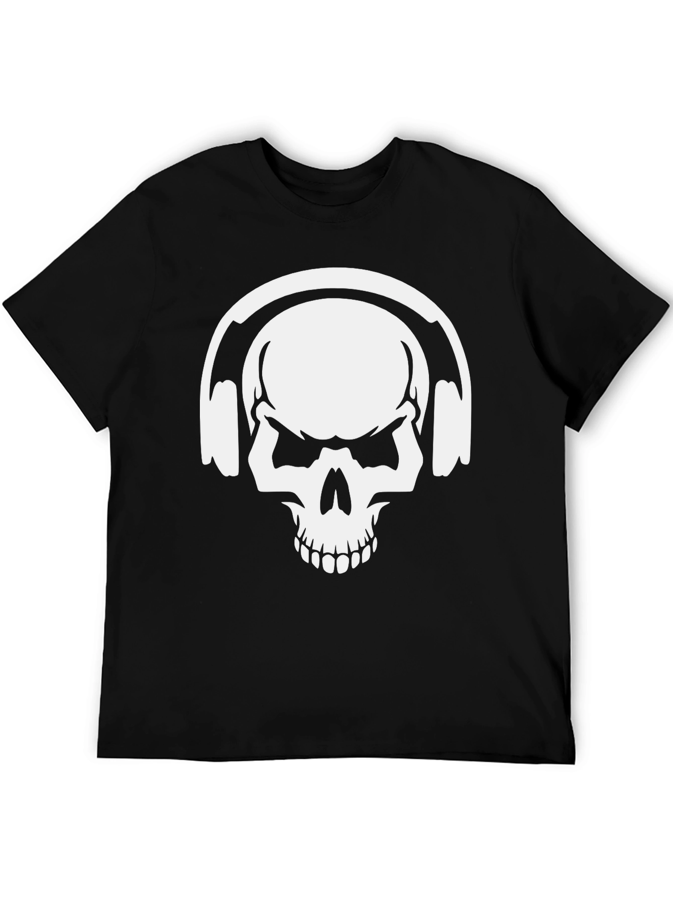 Skull Headphones Graphic T-Shirt