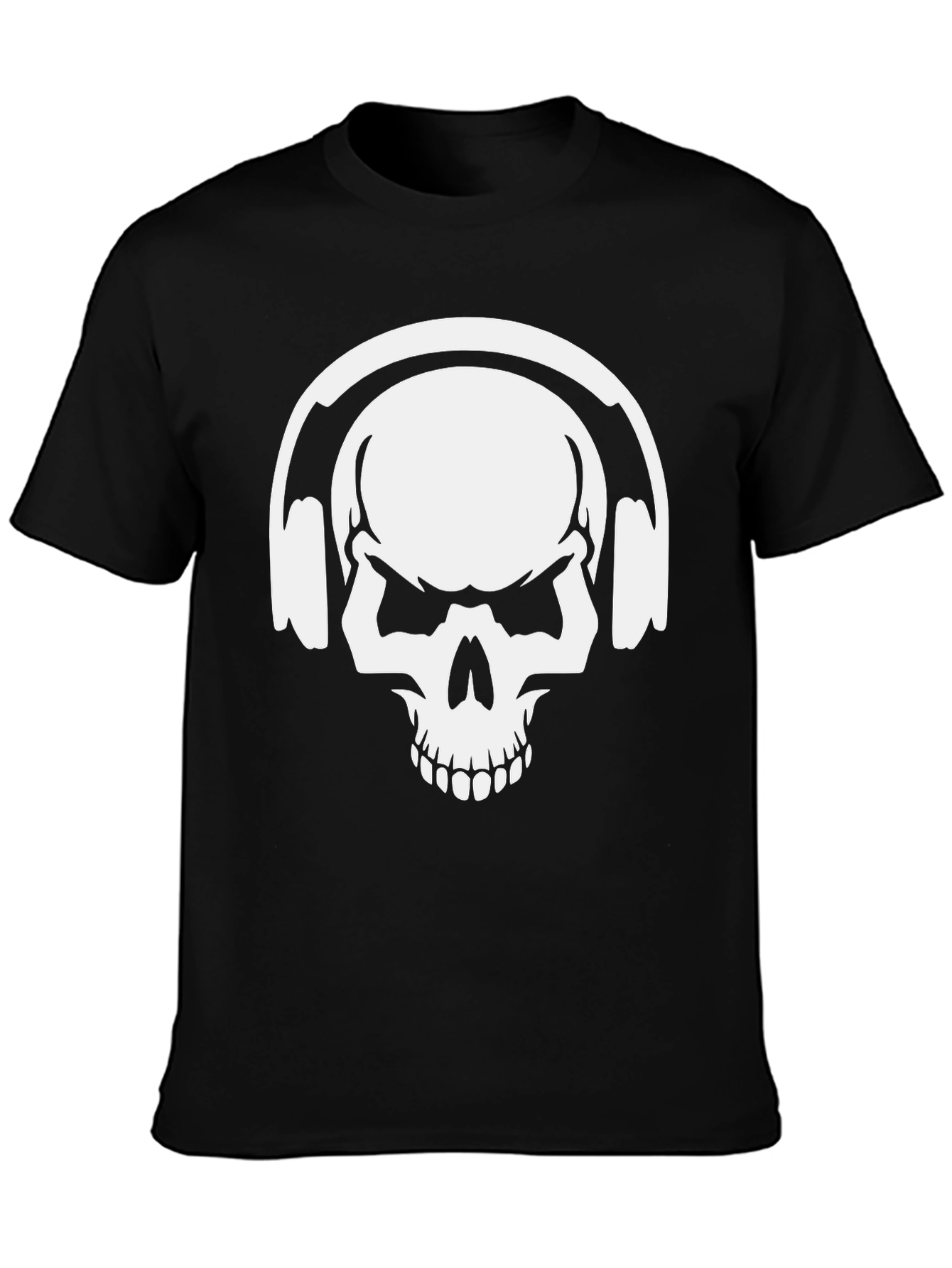 Skull Headphones Graphic T-Shirt