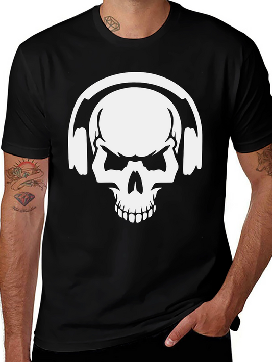 Skull Headphones Graphic T-Shirt