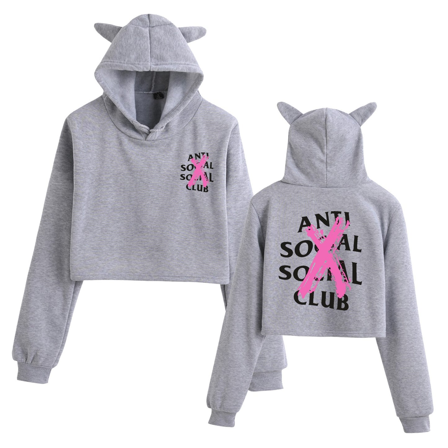 Anti Social Social Club Floral Print Student Creative Crop Top