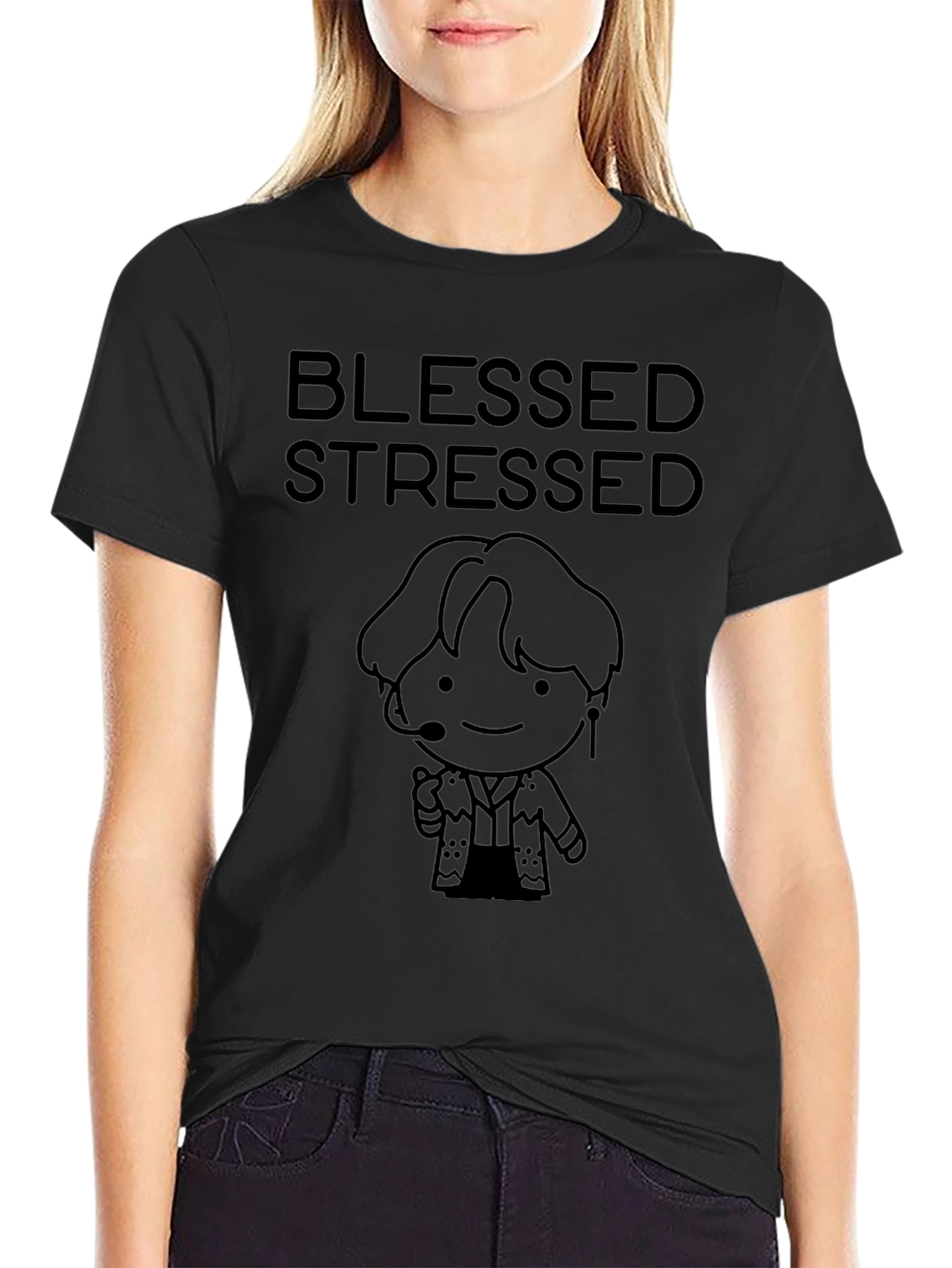 Blessed Stressed Graphic T-Shirt