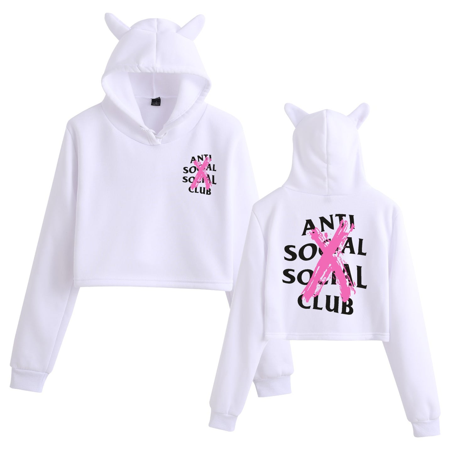 Anti Social Social Club Floral Print Student Creative Crop Top