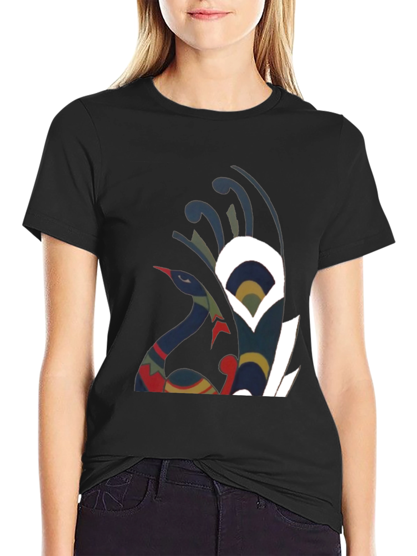 Abstract Bird Graphic Tee - Unique Style