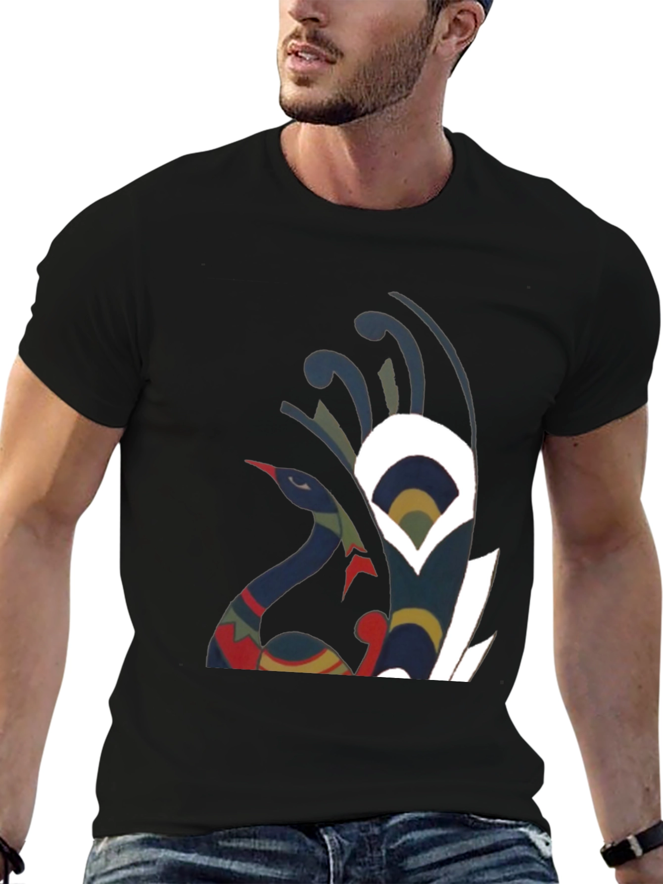 Abstract Bird Graphic Tee - Unique Style