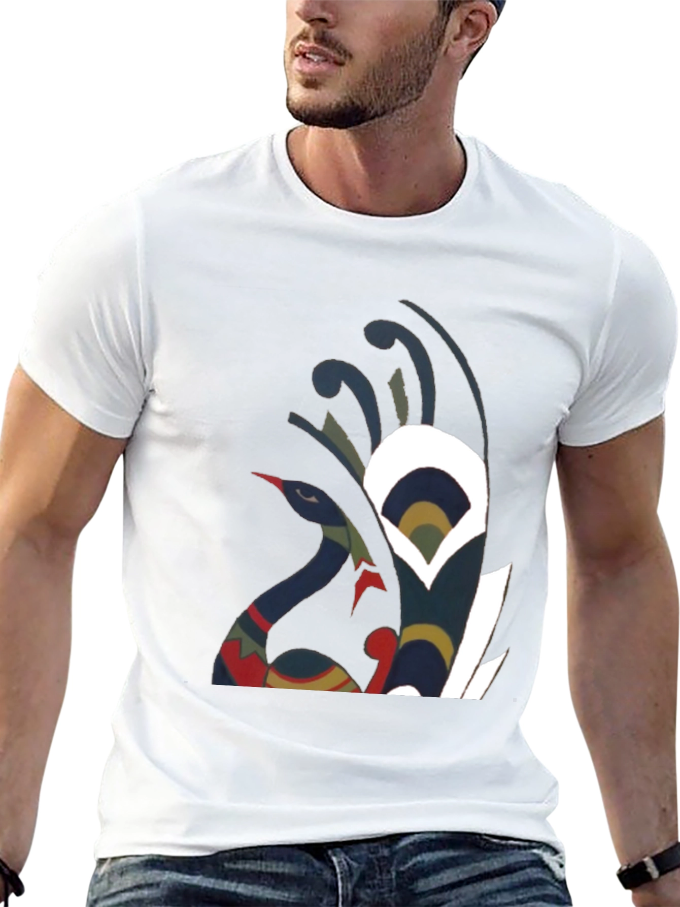 Abstract Bird Graphic Tee - Unique Style