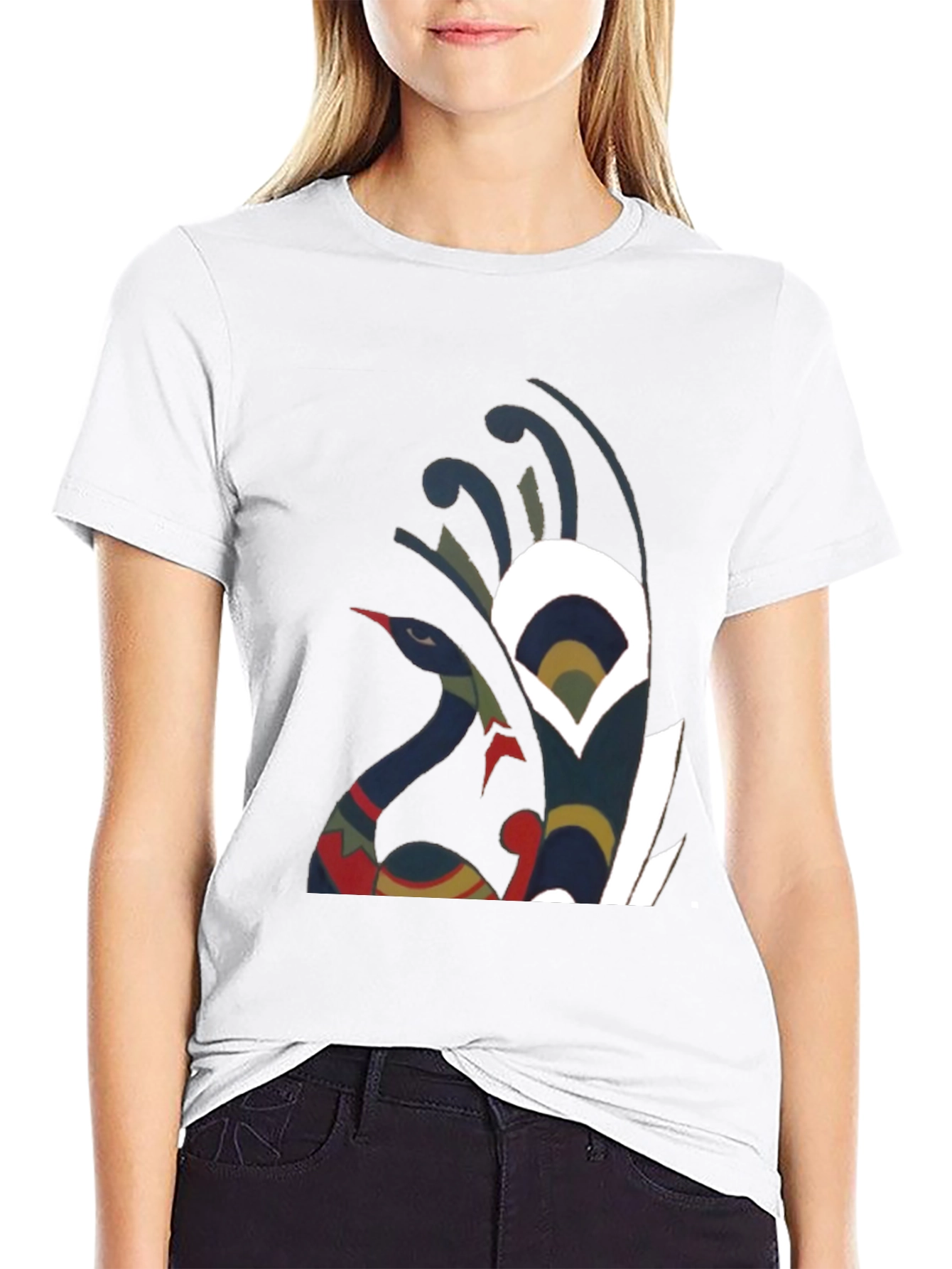 Abstract Bird Graphic Tee - Unique Style