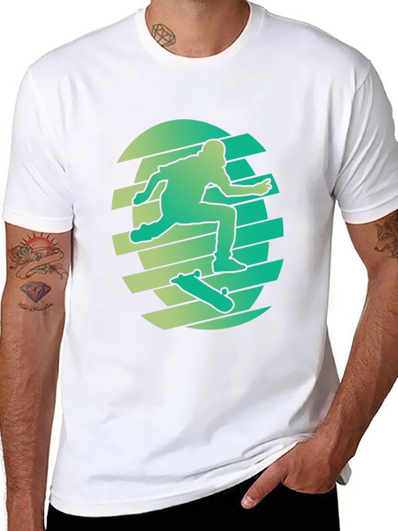 Skateboarder Graphic Tee - Cool Style