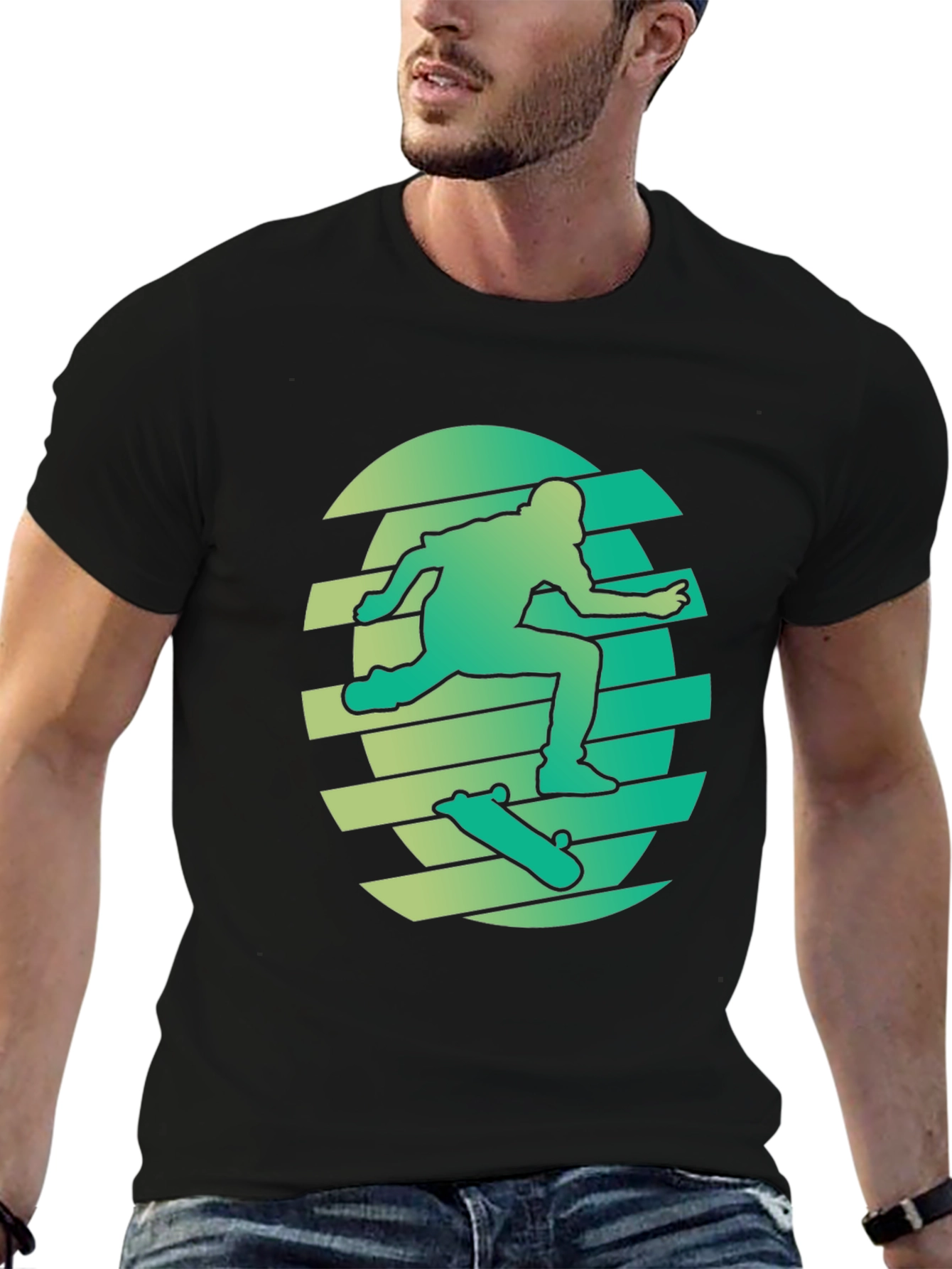 Skateboarder Graphic Tee - Cool Style