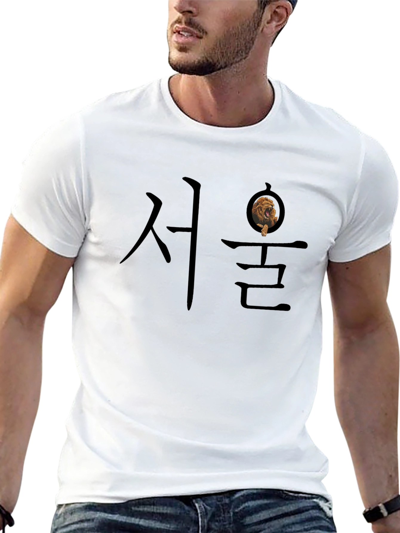 Seoul Lion Graphic T-Shirt - Modern Streetwear