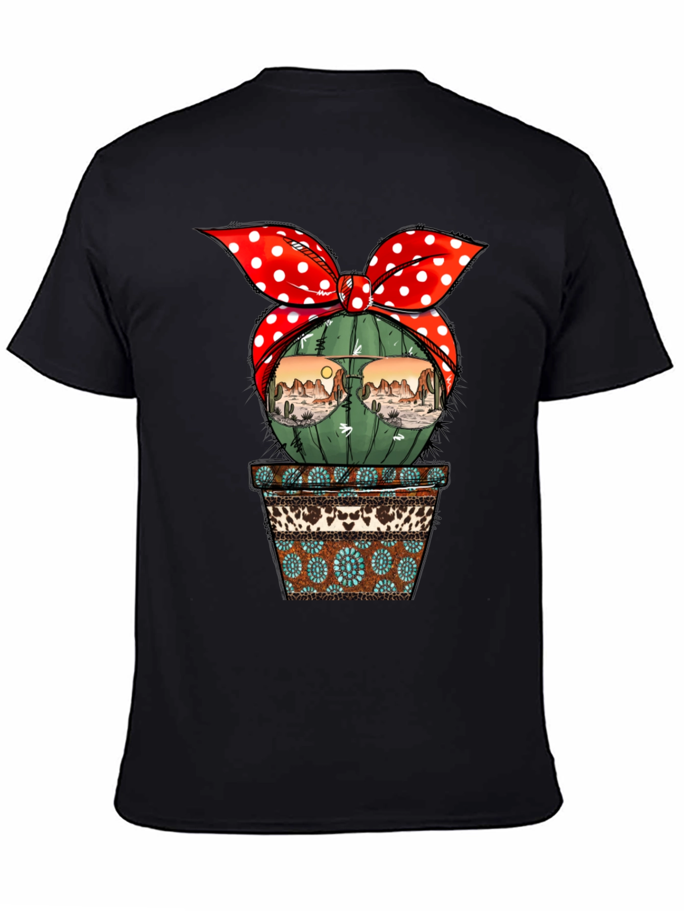 Cactus in Pot Graphic Tee - Western Style