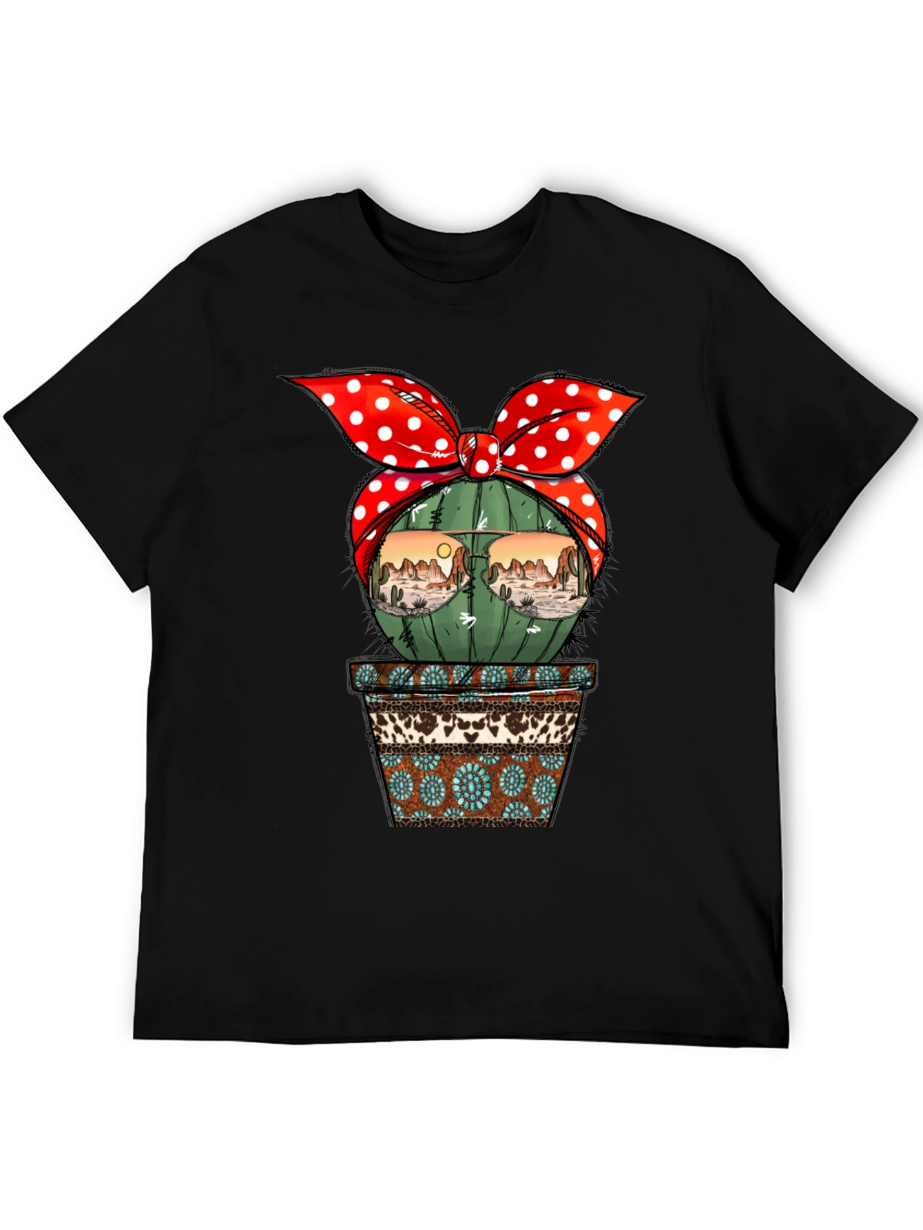 Cactus in Pot Graphic Tee - Western Style