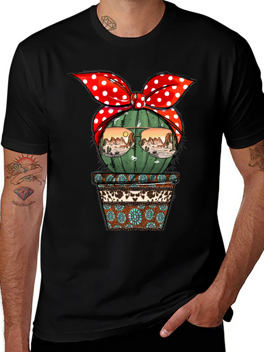 Cactus in Pot Graphic Tee - Western Style