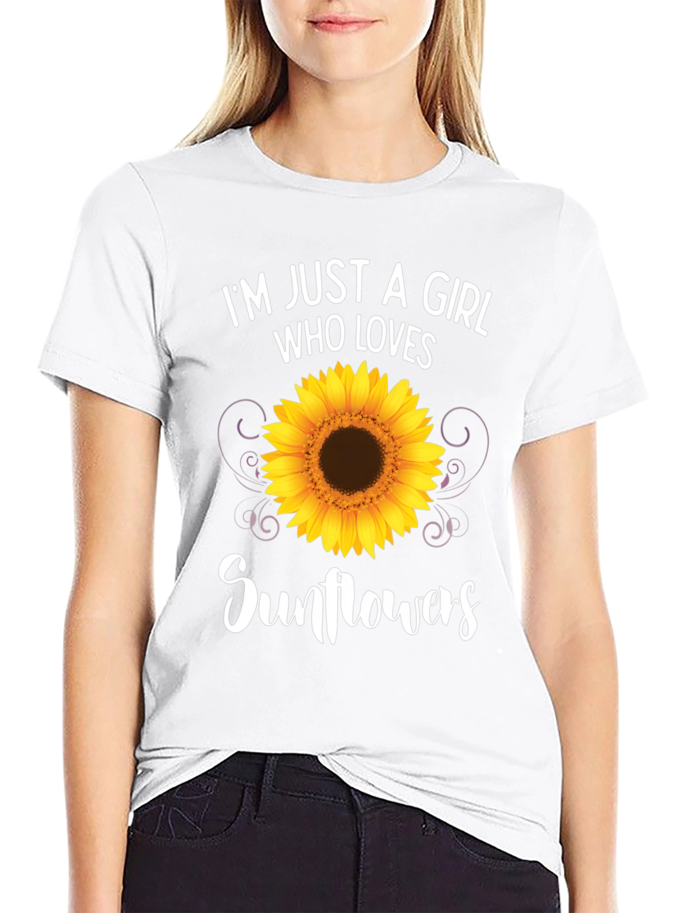 Sunflower Lover T-Shirt - Black Graphic Tee