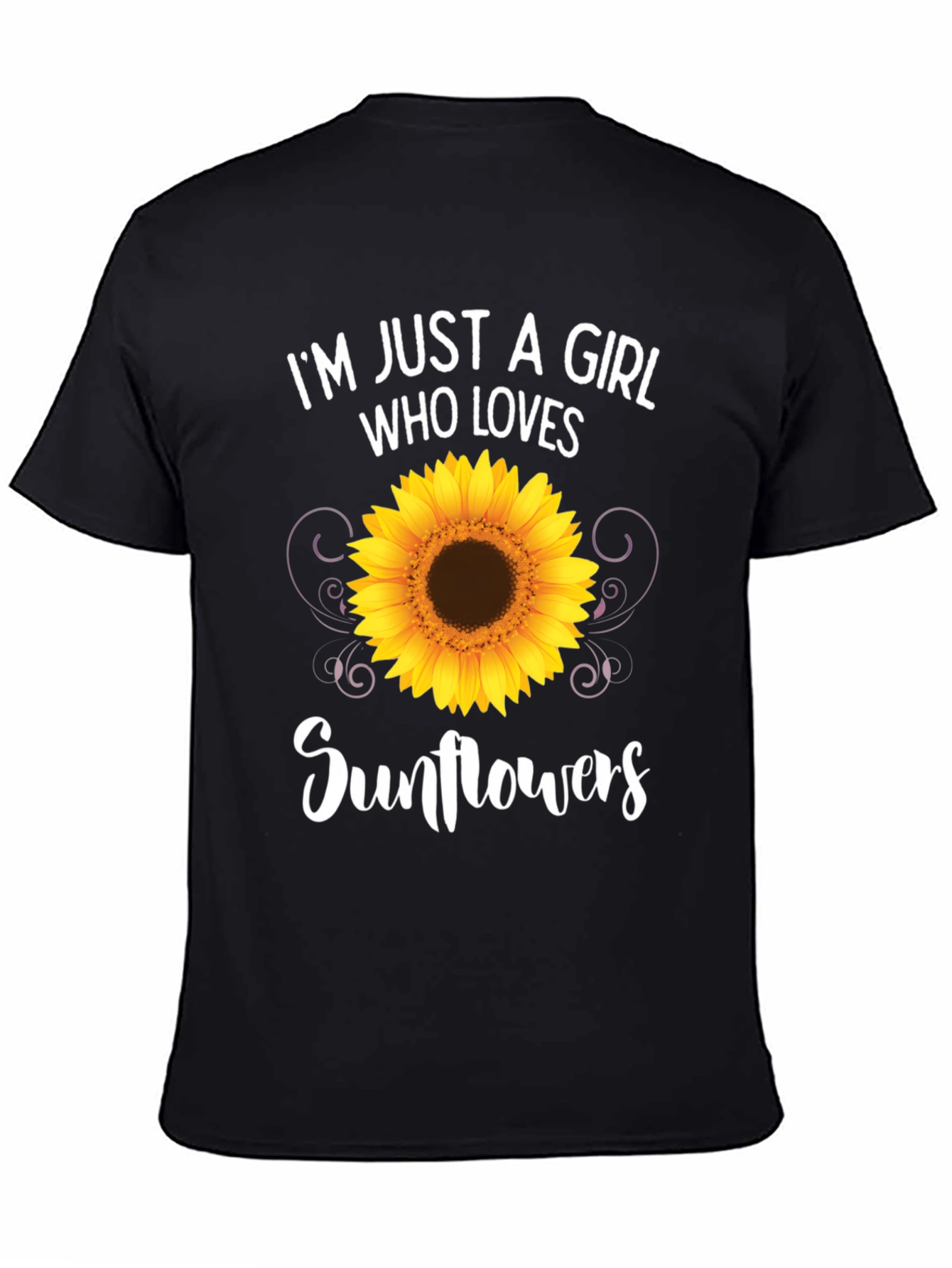 Sunflower Lover T-Shirt - Black Graphic Tee