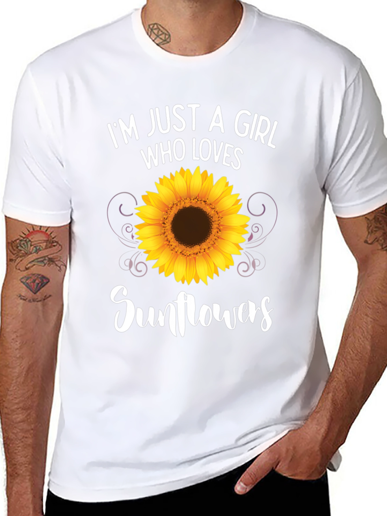 Sunflower Lover T-Shirt - Black Graphic Tee