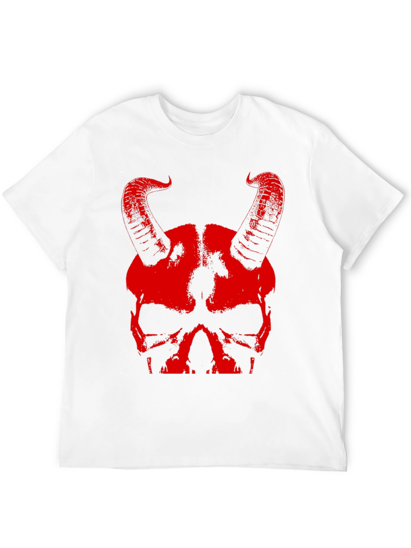 Skull & Horns Graphic T-Shirt - Devilish Design