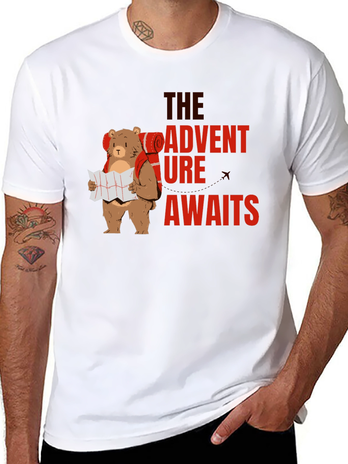 Adventure Awaits Bear Graphic Tee
