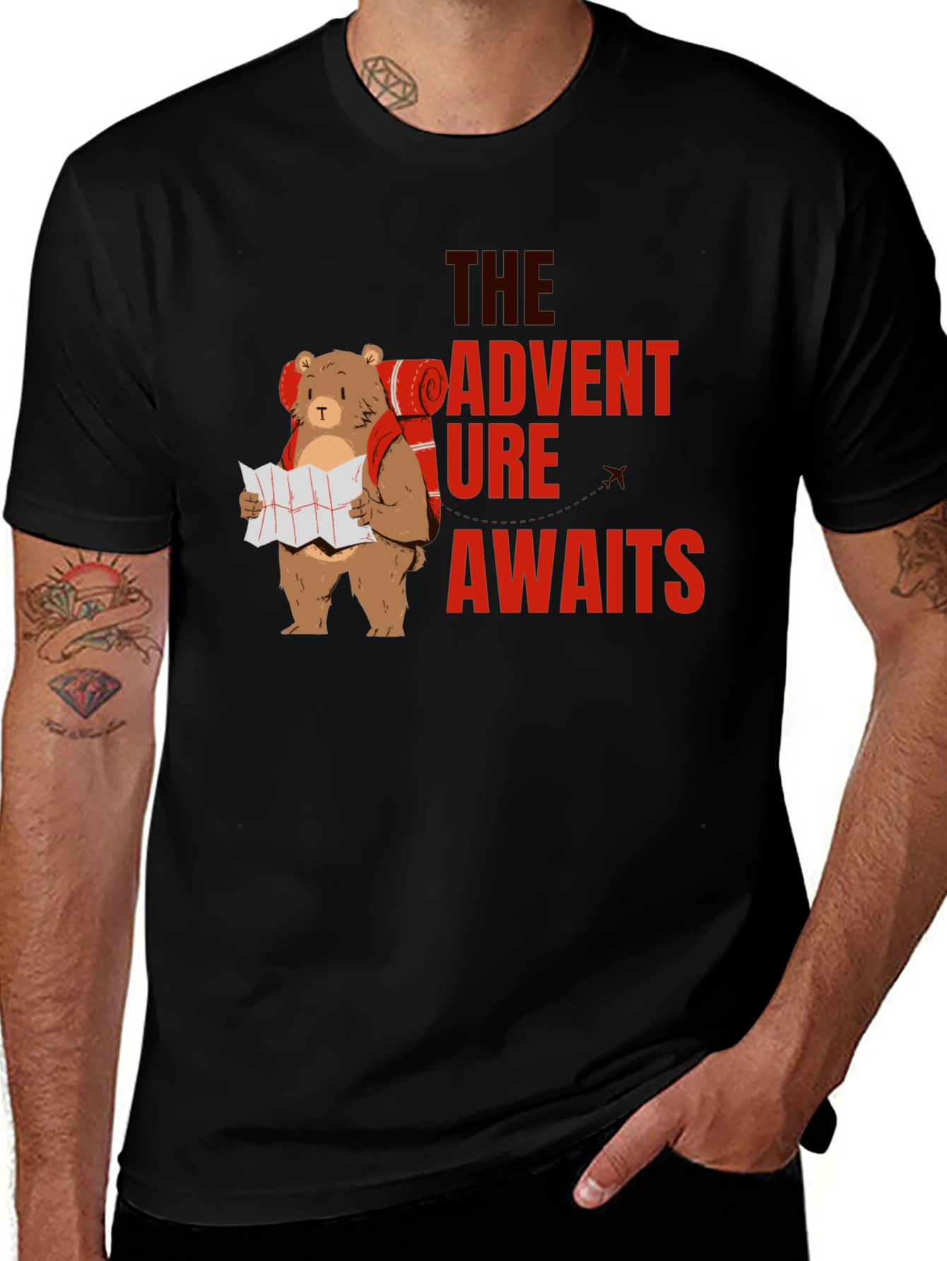 Adventure Awaits Bear Graphic Tee