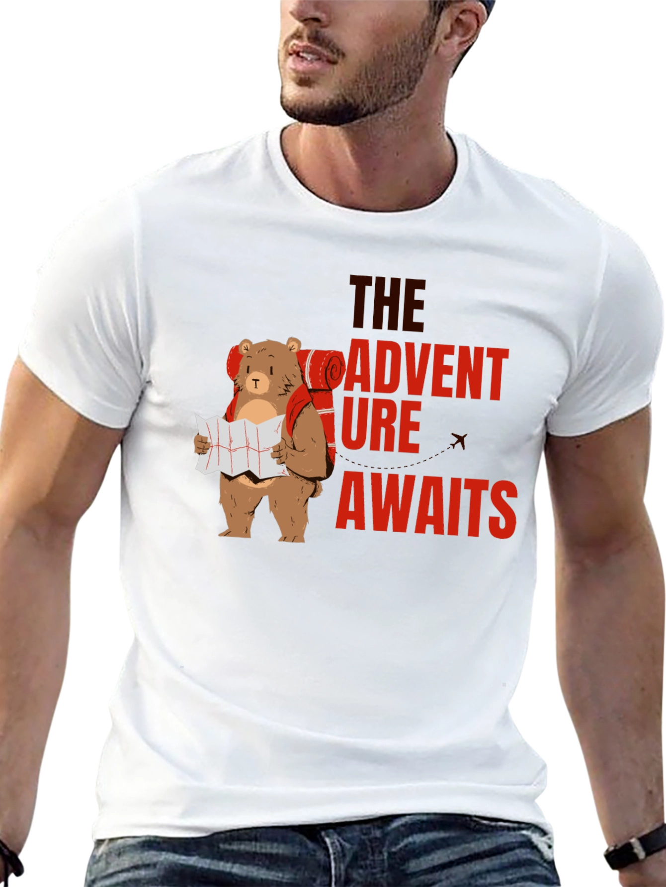 Adventure Awaits Bear Graphic Tee